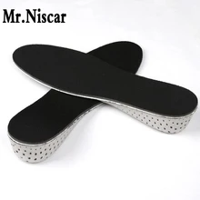 Mr. Niscar/1 пара дышащая 3-Слои 7 см амортизатор из пузырчатой пленки обуви увеличение высоты подъема каблук стельки выше Для женщин стельки для обуви черного цвета