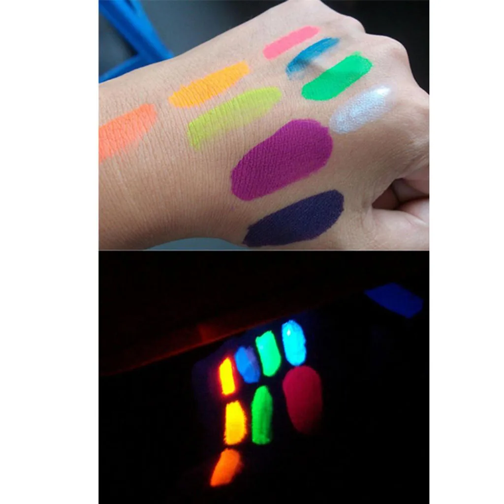 10g Fluorescence Face & Body Paint Make Up Stage Fancy Dress Halloween Make Face Body Painting Art Tools