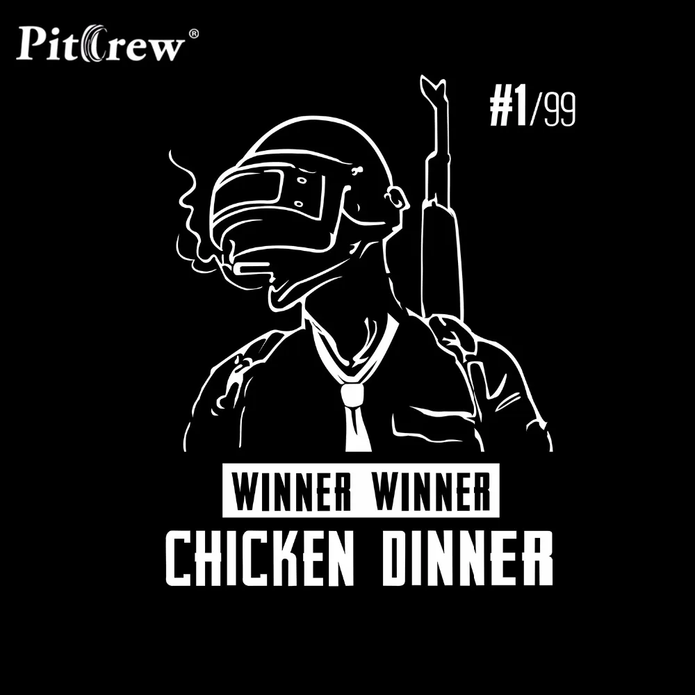 1 шт. 25*20 см PUBG Playerunknown's Battlegrounds Победитель Куриный Ужин виниловые наклейки на