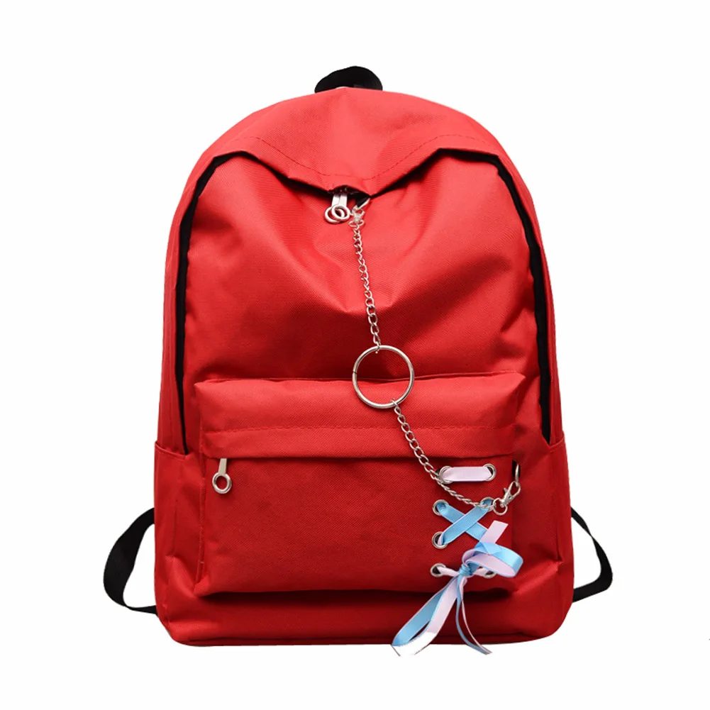 Для девочек высокое качество рюкзак с бантом из ленты Кожаные Туфли-оксфорды цепи кампус Водонепроницаемый сумка LXX9