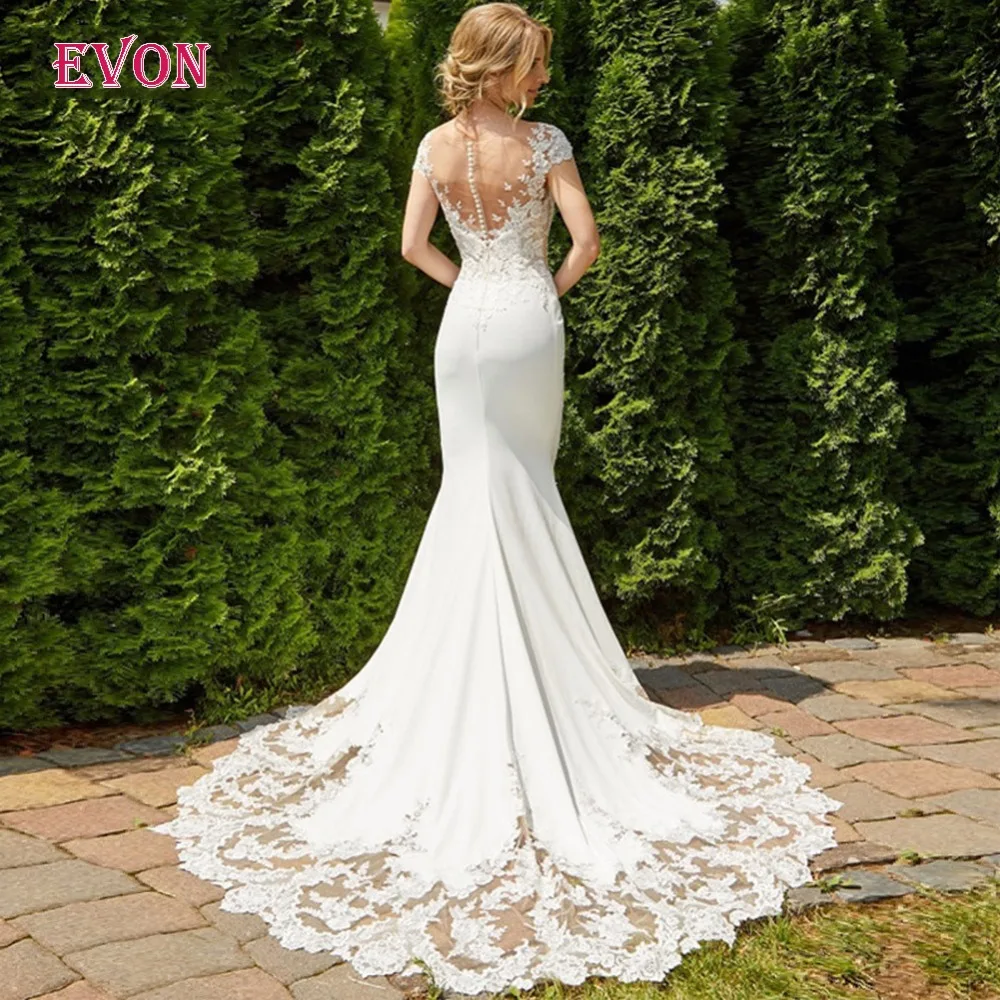 Свадебное платье русалки Vestido De Noiva сексуальное прозрачное кружевное белое цвета