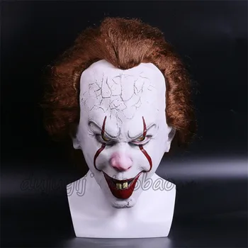 

Pennywise masks from IT Stephen Kings it Horror movies Slasher Films Smiley Joker Jinx the Clown Killers Scary Mask Latex Horror