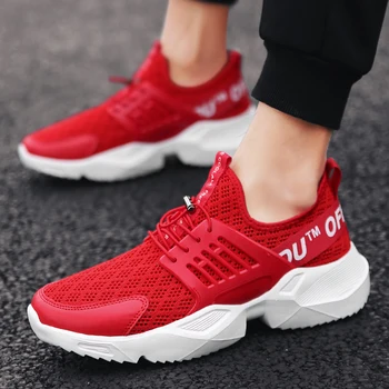 

BIGFIRSE Men's Casual Shoes Fashion Thick Bottom Sneakers Air Mesh Breathable Outdoor Walking Shoes High Quality Non-slip 39