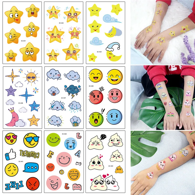 

Kids Cartoon Stars Sticker Pattern Removable Body Art Temporary Waterproof Tattoo Stickers Cartoon Stars Pattern Tattoo Sticker