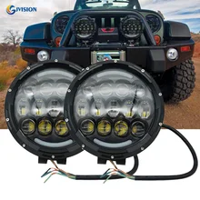 Super Bright 7'' 105W round LED work lights High/Low beam DRL7 inch led Driving Light for Jeep Trucks Offraod 4x4 With Bracket цена Super Bright 7'' 105W round LED work lights High/Low beam DRL7 inch led Driving Light for Jeep Trucks Offraod 4x4 With Bracket цены онлайн
