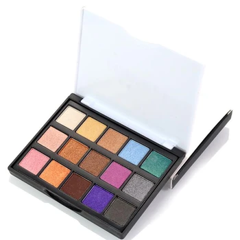 

High Quality 15 Colors Makeup Shimmer Eyeshadow Palette Natural Pearl Glitter Eye Shadow in One Case Blush Makeup Set for Beauty