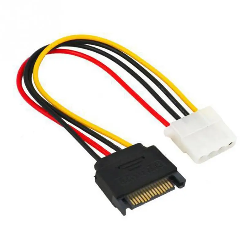 Кабель питания 15Pin 15P Sata Serial ATA Male к Molex IDE 4 Pin Female M F кабель питания|Компьютерные