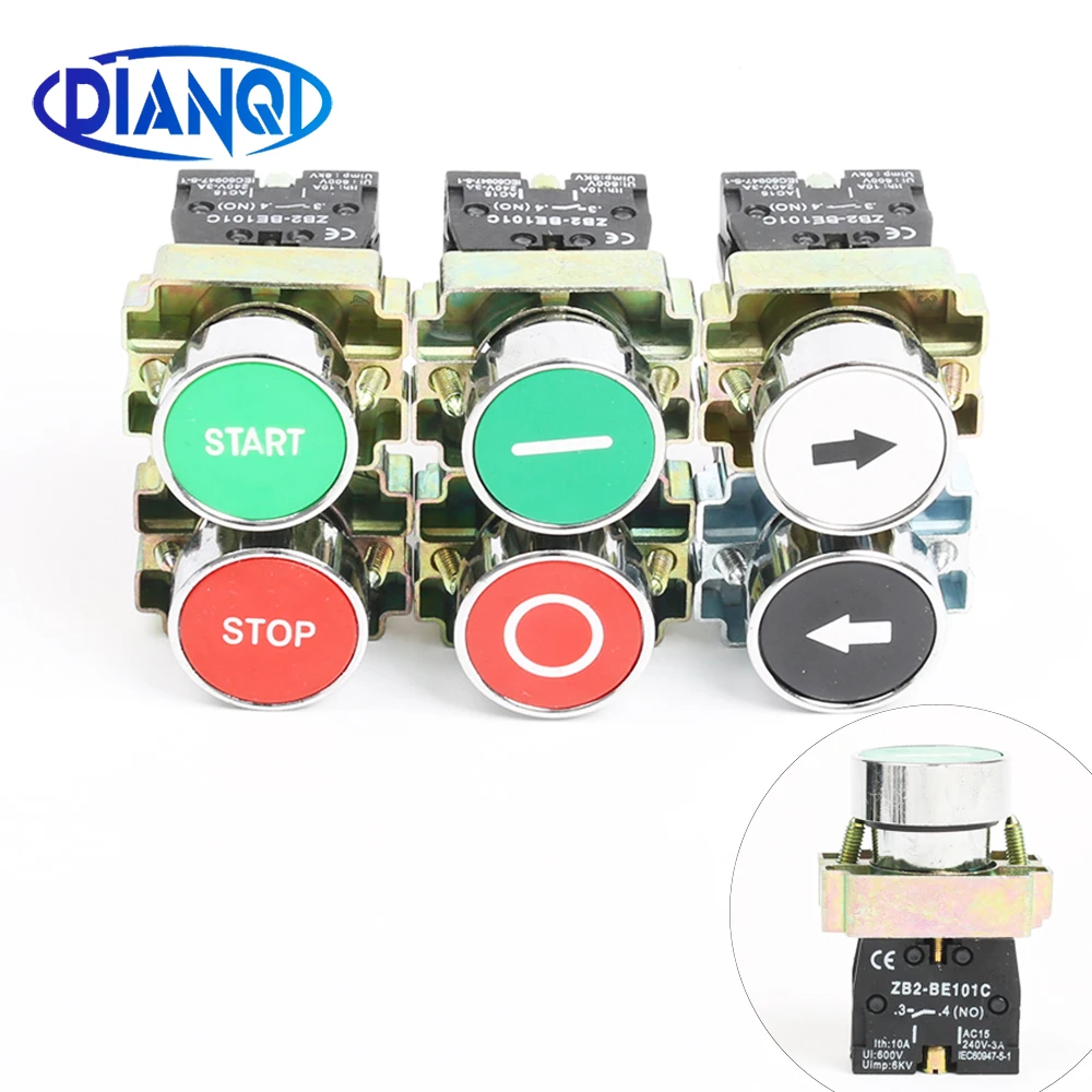 

XB2-BA4342 BA3331 BA3351 BA4322 BA3311 BA3341 NO/NC Momentary flat push button with mark switch Self-Reset 22mm Free shipping