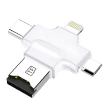 

4 in 1 Type-c/Micro USB/USB 2.0 Memory Card Reader MicroSD Card Reader for Android for Ipad/iphone OTG reader