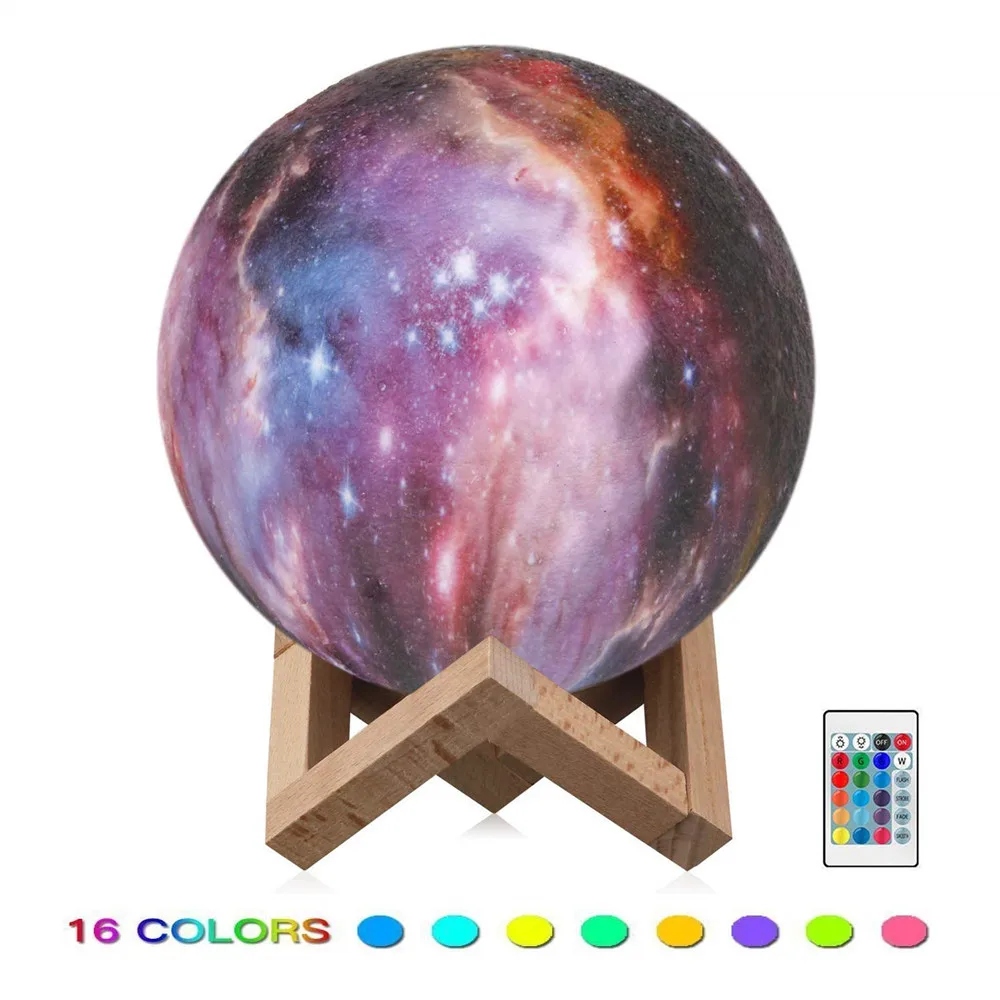 

Remote Control/Touch 3/7/16 Colors Starry Star 3D Moon Lamp LED Night Light for Party Pub Concert USB Charging Painted Moon Lamp