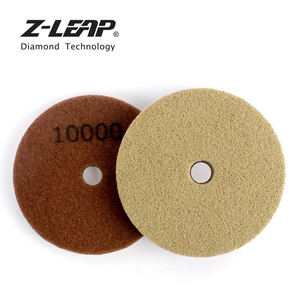 z leap 2pcs 4 diamond sponges polishing pads buffing disc stone granite marble abrasive fiber nylon wet sanding pads Z-LEAP 2pcs 4