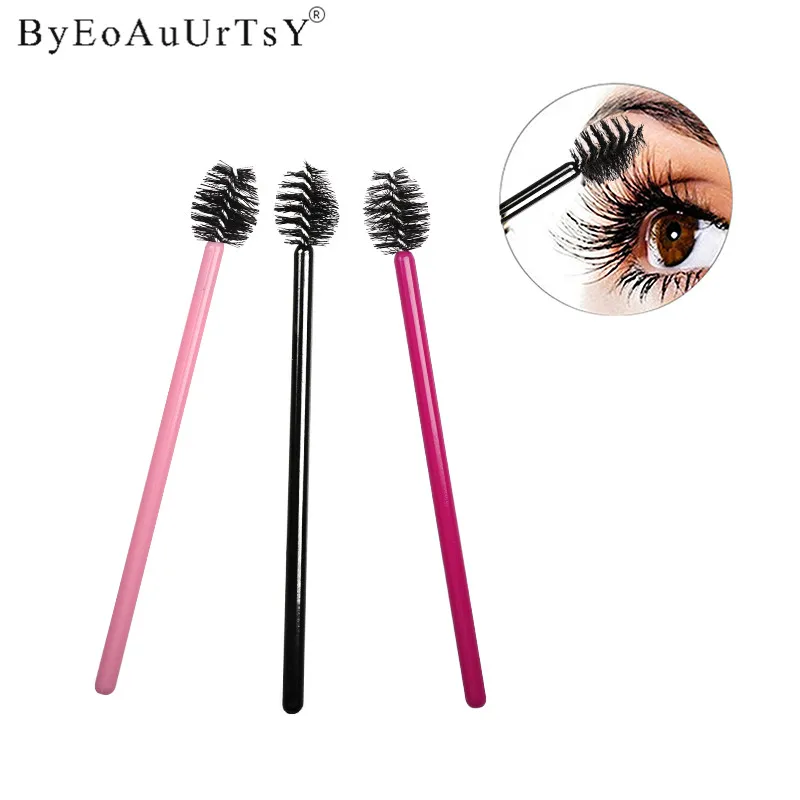 

200pcs Apple Shape Eyelash Brushes Disposable Mascara Wands Applicator Spoolers Eye Lashes Cosmetic Brush Makeup Brushes Tools