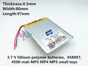 

3.7V,4500mAH 458097 (polymer lithium ion battery) Li-ion battery for tablet pc,mp3,mp4,cell phone,speaker!