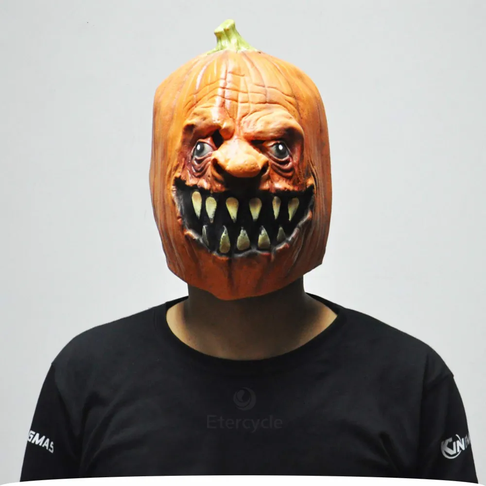 

Halloween Horro Pumpkin Designs Masks Scary Latex Party Mask Adult Cosplay Props Fancy Dress Cheap