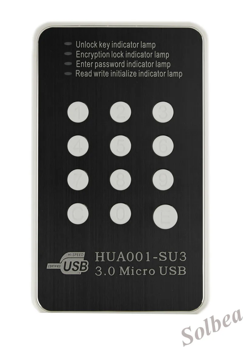 1pc USB 3.0 Encryption HDD Caddy External 2.5" Hard Drive Disk