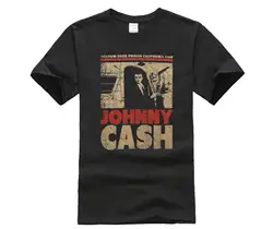 Горячие предложения Аутентичные JOHNNY CASH Man в черной футболке S-3XL новая футболка с коротким рукавом мужская футболка с принтом Мужская