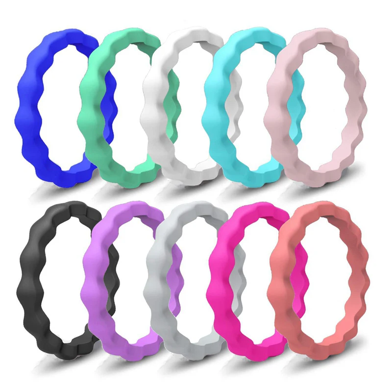 

Europe And America Fashion Casual 3MM Silicone Ring For Women Simple Flexible Sports Silicone Finger Ring Wedding Gift Gewelry