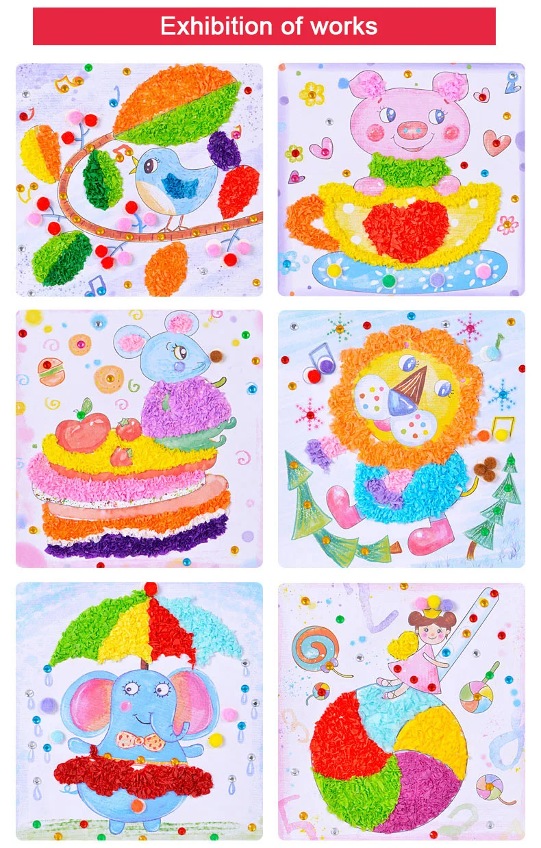 Mesmo dos Desenhos Brinquedos para Crianças Kits para Crianças Brinquedos Educativos Faça Você Animados Artesanato Feltro Papel Material Pacote Presente 12 Brinquedos e hobbies