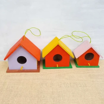 

Solid Wood Bird Box Swallow House Outdoor Breeding Nest Nesting Parrot Home