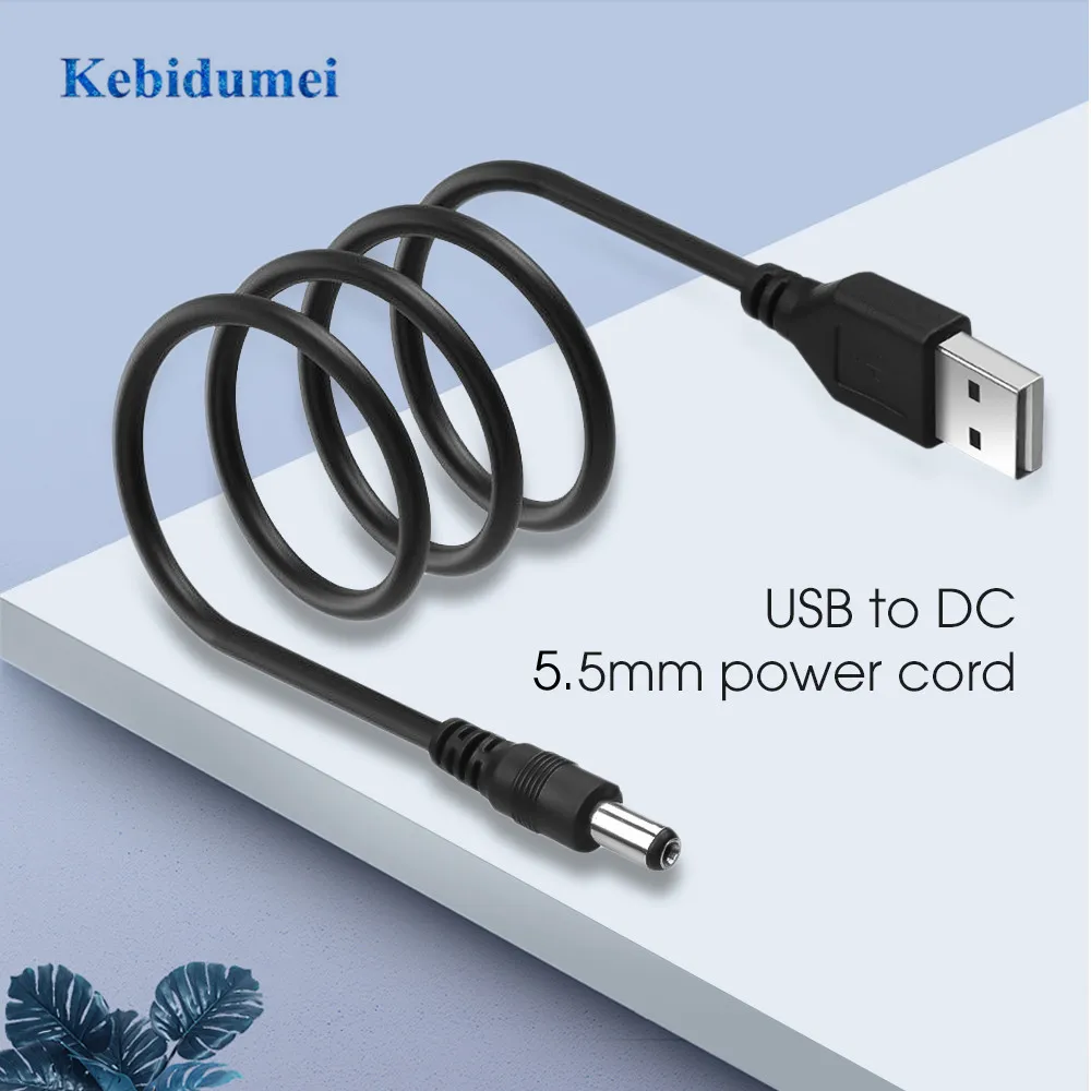 Kebidumei USB 5V Зарядное устройство Кабель питания USB для DC 5,5 мм разъем/разъем USB кабель питания для MP3/MP4 плеера