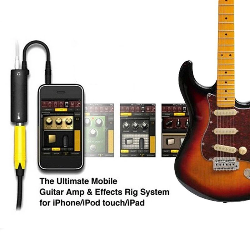 New Guitar Interface Converter Guitar Link Cable Adapter For Phone iPad Guitar Pedal Effects Tuner Link Line Guitar Accessaries