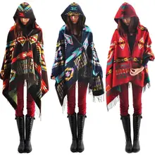 Stylish Women Boho ethnic printed Hoodie Cape Poncho Acrylic Wool Shawl Scarf Fashion Girls Sweater Fringe Hooded Wraps Stylish Women Boho ethnic printed Hoodie Cape Poncho Acrylic Wool Shawl Scarf Fashion Girls Sweater Fringe Hooded Wraps