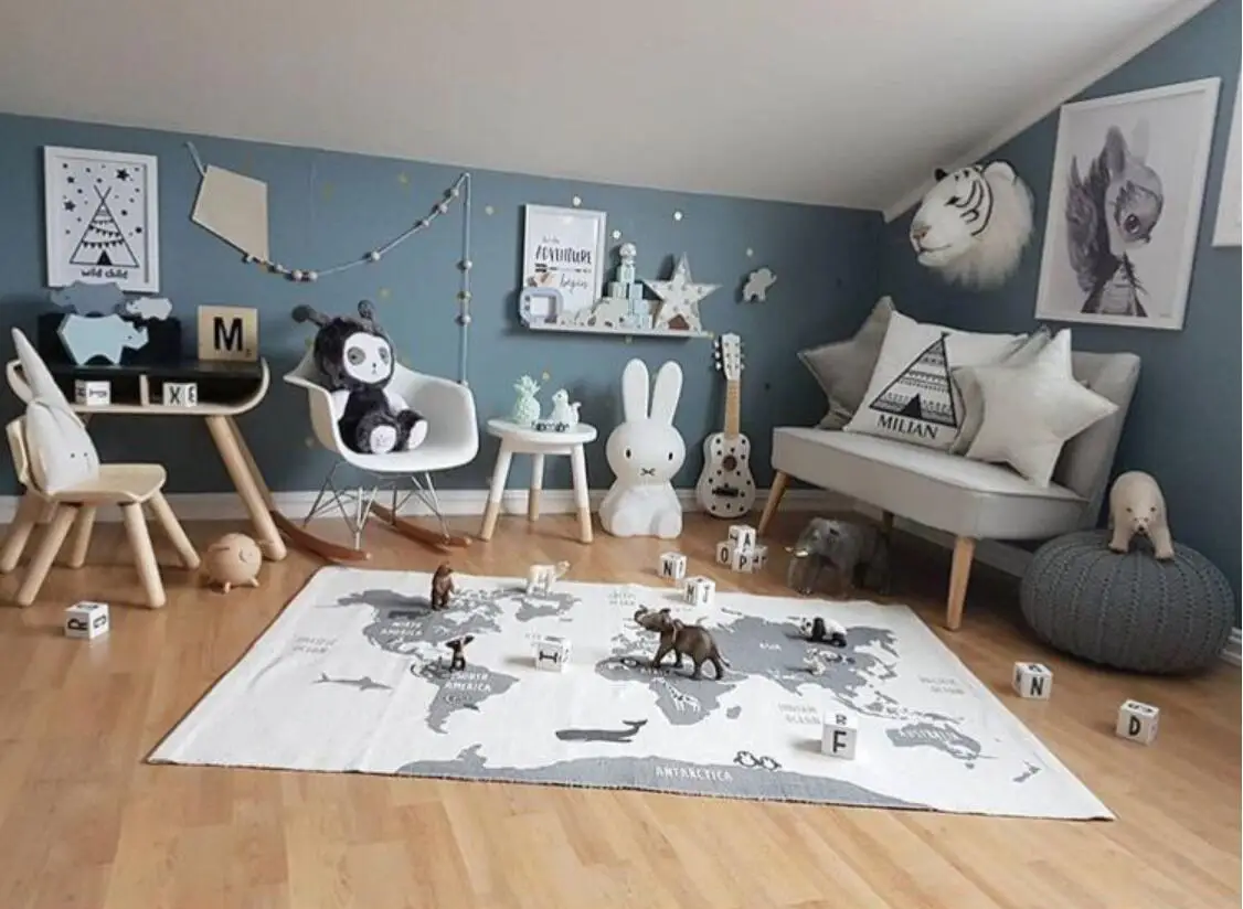 Online Alfombra caliente para bebés niños gateo, Alfombra de aventura, manta de bosque, juego de pista, gimnasio, alfombra para el suelo, decoración de habitación para niños, regalo para niños