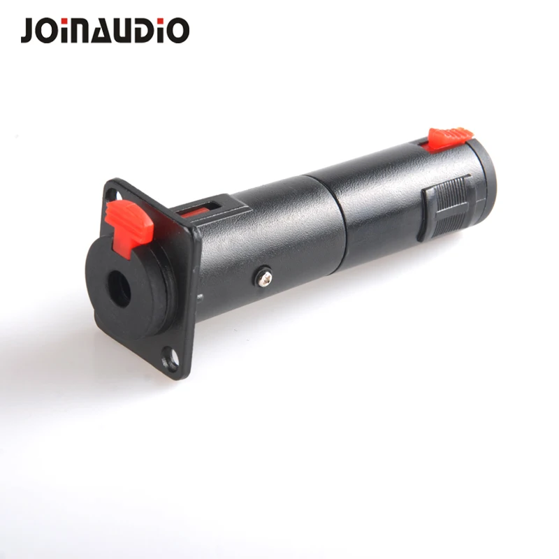 

JOINAUDIO 6.35mm to 6.35mm Connector Stereo Adapter Locking Socket Plug 1PC/SET Black and Silver Optional