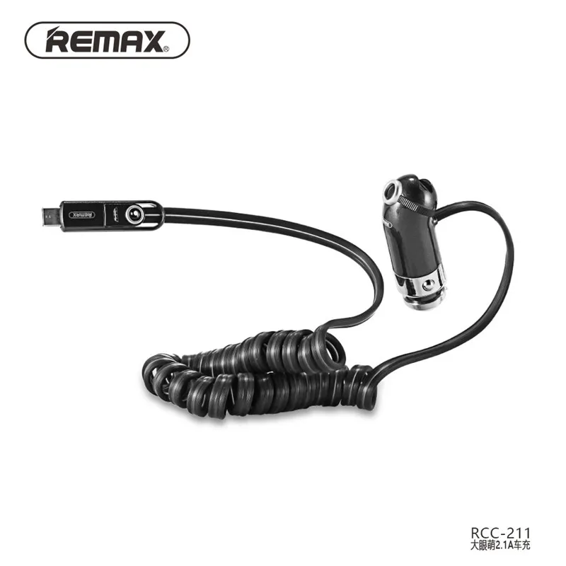 

Remax USB 2.4A Car Charger with 2 in 1 cable fast charging for iPhone iPad Samsung Huawei smart phones