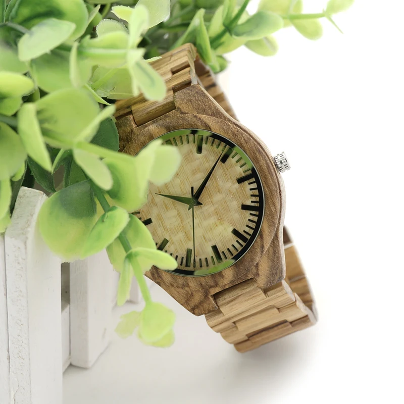 BOBO BIRD G23 Men Watches Simple Plate All Zebra Wood Watch Relogio Masculino