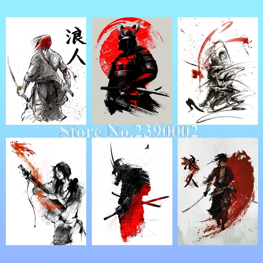 

5D Diamond Embroidery Japan Vagabond Samurai Diy Diamond Painting Pictures Full Diamond Mosaic Needlework Canvas Christmas Gift