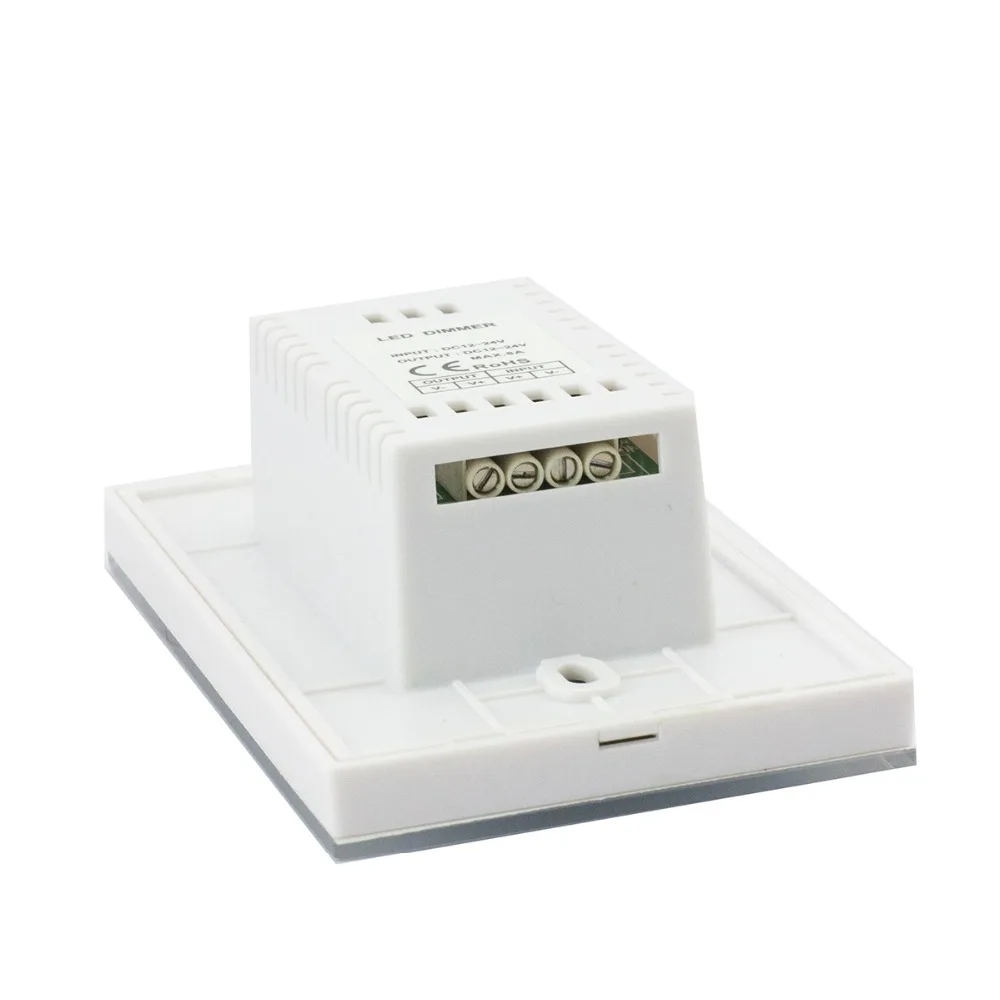 SuperNight DC12-24V LED Controller Glass Touch Panel Wall Switch Brightness Single Color Dimmer Adapter for LED Strip Light Lamp (15)