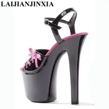 LAIJIANJINXIA/ г. Пикантные босоножки на высоком каблуке 17 см танцевальная обувь для ночного клуба обувь для танцев на шесте модельная женская обувь на высоком каблуке G-082