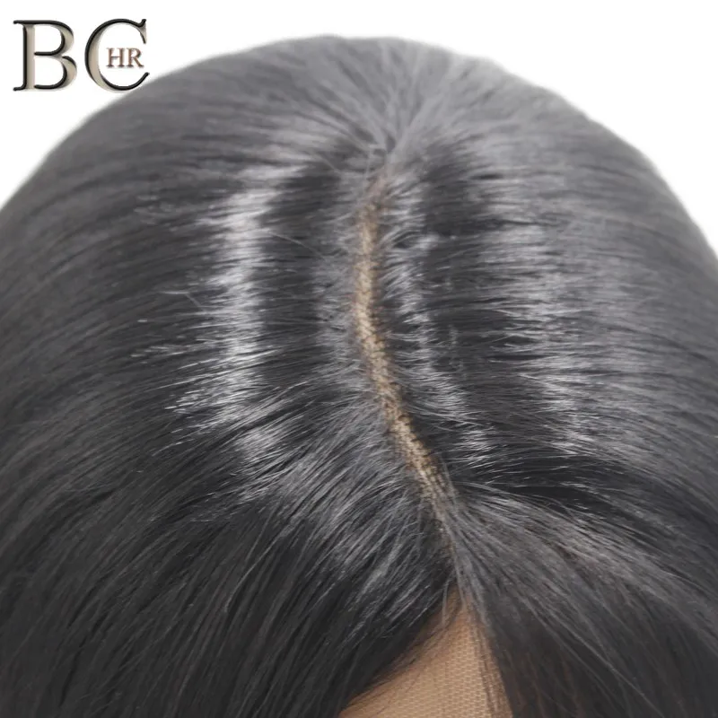 feminino peruca preta natural parte lateral resistente ao calor do cabelo da fibra