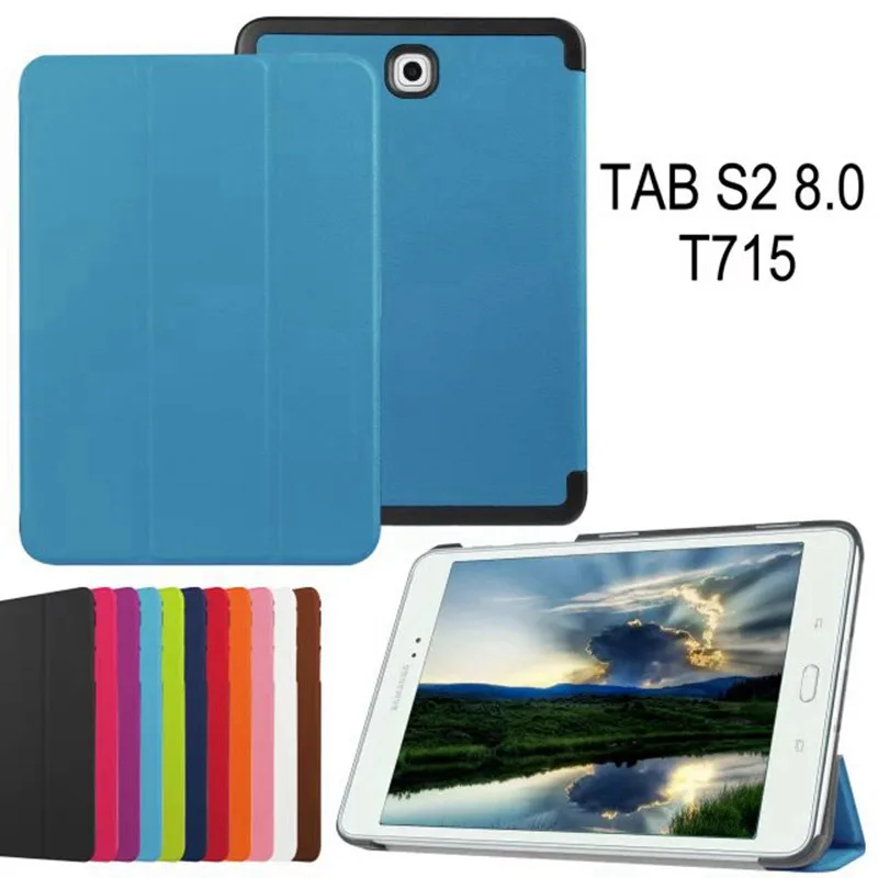 

For Samsung Galaxy Tab S2 8.0 T710 T715 T713 T719 Magnet Flip Cover Leather Case Smart cover ProtectiveCase + Film Stylus Pen