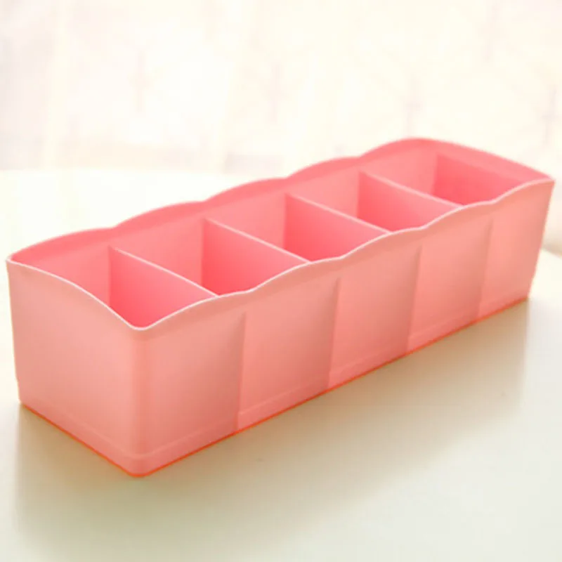 1 Pcs Plastic 5 Grid Household Drawer Finishing Box Desktop Cosmetics Storage Box For Underwear Panties Socks Storage 1 Pcs Plastic 5 Grid Household Drawer Finishing Box Desktop Cosmetics Storage Box For Underwear Panties Socks Storage
