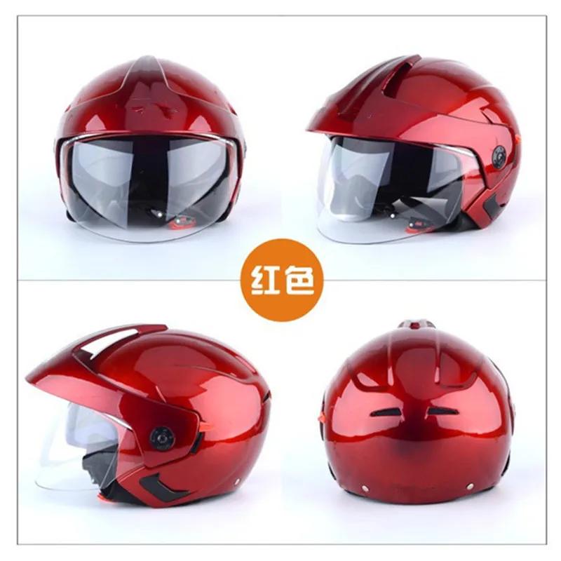 Мужские moto rcycle полушлемы с двумя объективами, скутер, Мото шлем, Casco vespa, деревенский, для верховой езды, capacete de moto, кросс шлемы белого цвета