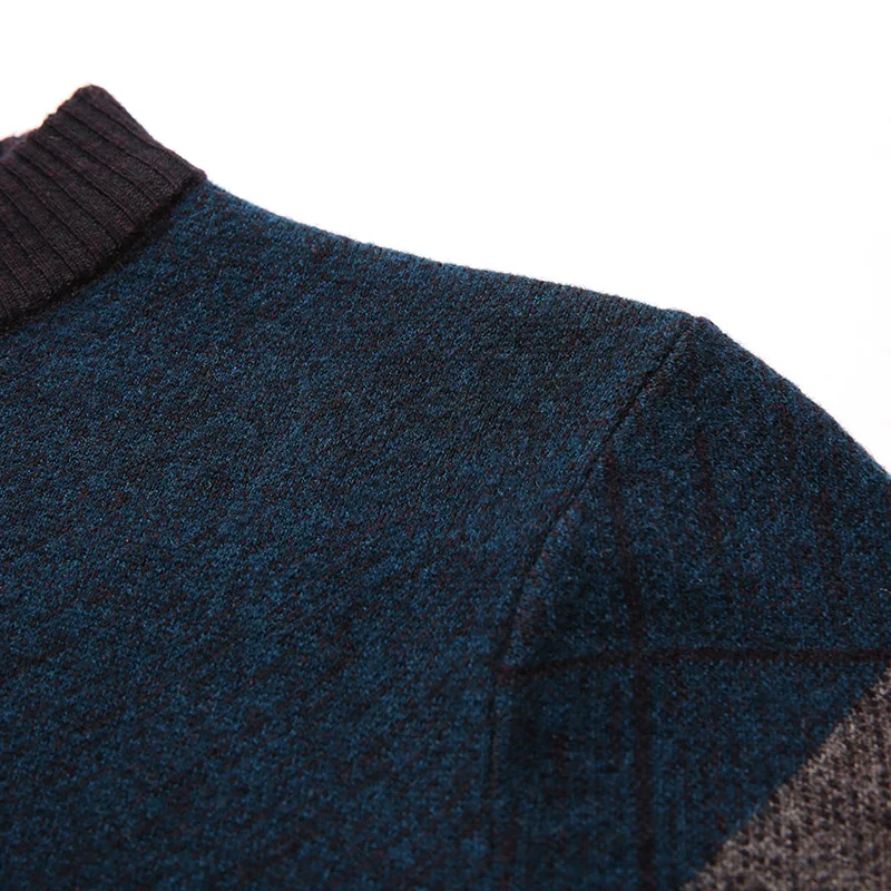 Новое поступление, повседневный мужской свитер, умный Повседневный шерстяной свитер в стиле пэчворк, цветной Мужской Повседневный свитер с Аргайлом, мужской шерстяной пуловер с круглым вырезом
