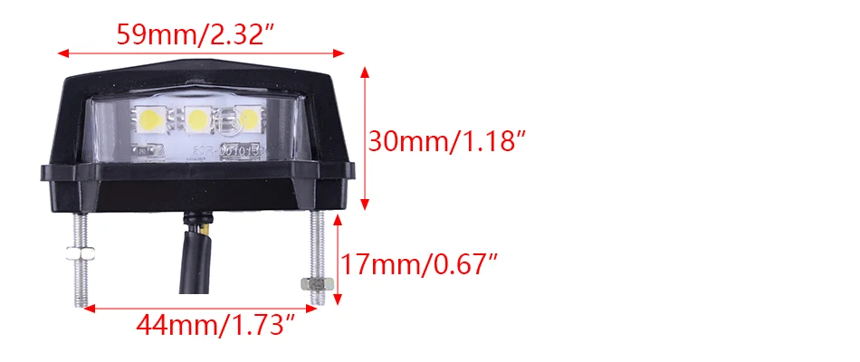 DC 12 V держатель номерного знака мотоцикла кронштейн светодиодный задний тормозной фонарь лампа индикатор подходит для внедорожников ATV