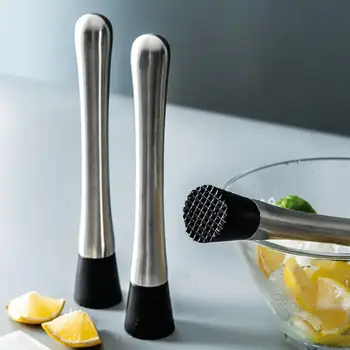 

Practical 304 Stainless Steel Pestle Cocktail Muddler Durable Ice Muddler Hammer Beverage Blender