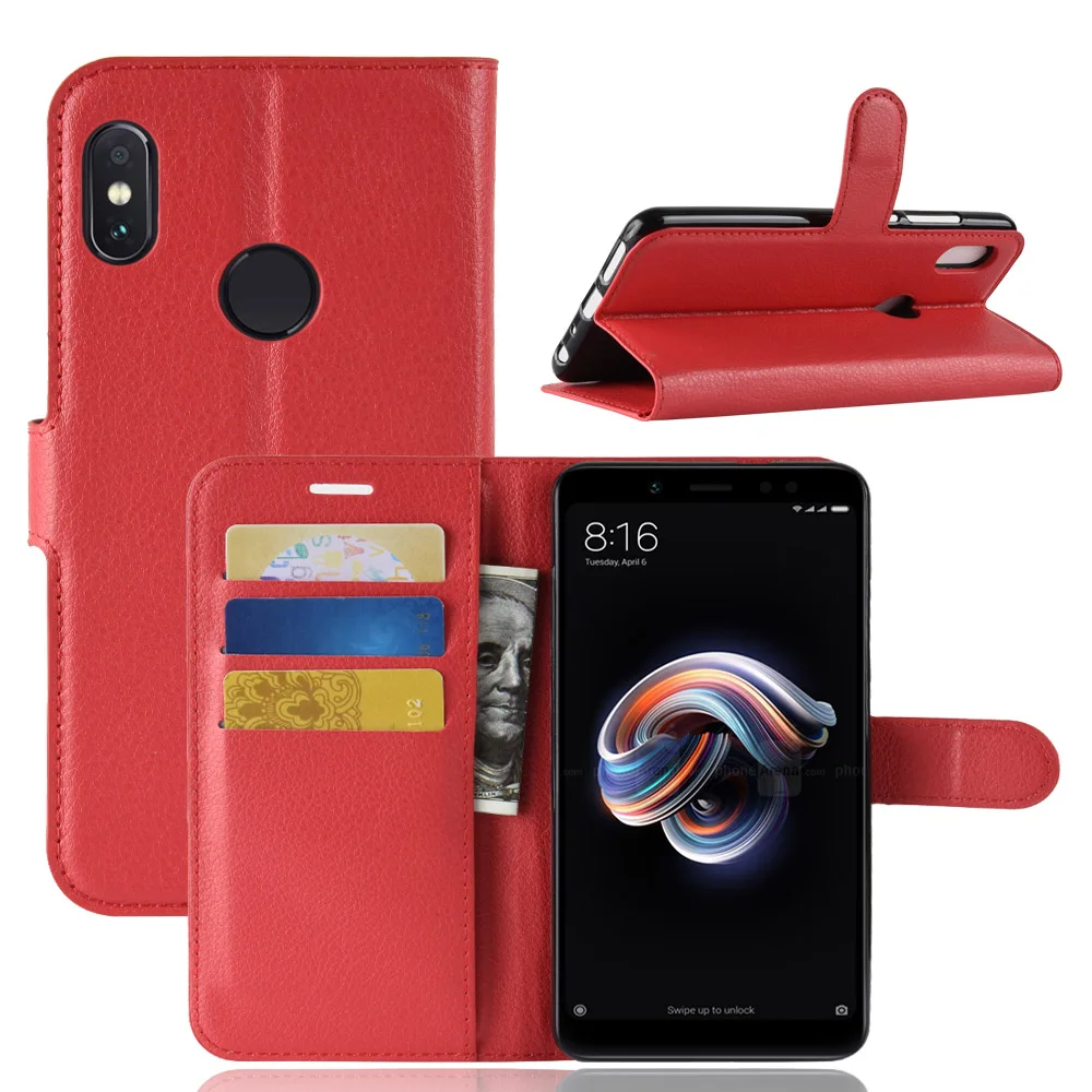 

YINGHUI for Global Version Xiaomi Redmi Note 5 Case Wallet Style Flip Leather Case Cover for Xiaomi Redmi Note 5 Pro 5.99 inch