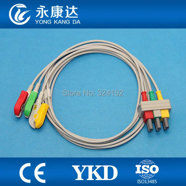 

Compatible for ECG monitor Cable,3lead ECG Trunk cable with IEC,Clip,ECG Lead