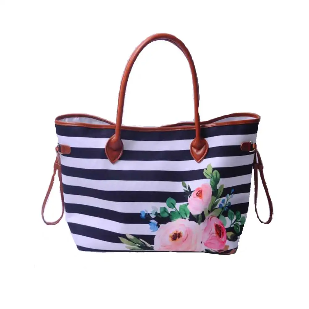 Women Handle Cactus Plant Black Satchel Handbags Tote Purse Shoulder Bag Big Capacity Handbag