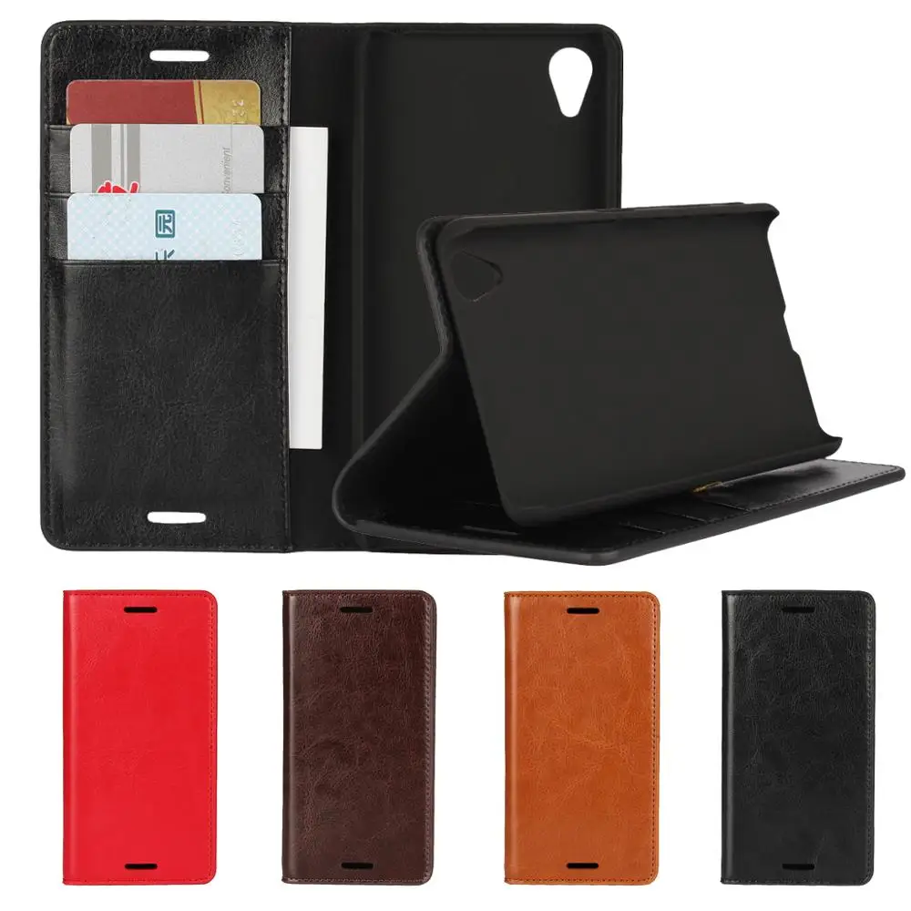 

Huping For Sony Xperia X Performance M4 aqua leather phone case leather business soft silicone flip multi-function leather case