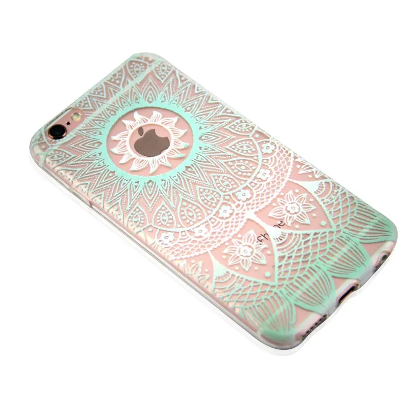 TOMKAS Case For iPhone 6 6S Plus Cover Floral Paisley Flower Mandala Datura Capinha Coque For iPhone 5 5S SE Case Silicone