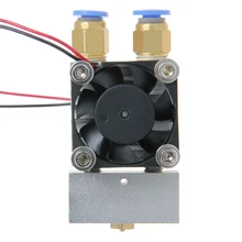 MK8 Extruder Dual Head Dual Nozzles 0.3/0.35/0.4/0.5mm for Reprap 3D Printer 1.75/3MM Filament