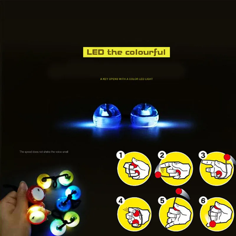 New Begleri Beads LED Flashing Begleri FingersYo-Yo ball Color Random Delivery Spinner Anti Stress Mode Speelgoed (5)