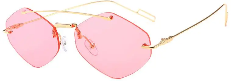 Женская мода готические Квадратные Солнцезащитные очки карамельный цвет водительские очки унисекс Винтажные Солнцезащитные очки zonnebril dames - Цвет линз: C5 gold pink