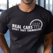 Европейский размер, хлопковая Футболка с машинкой, Забавный принт, футболка с надписью Don't Shift сами, высокое качество, Мужская мягкая футболка с круглым вырезом и юмором