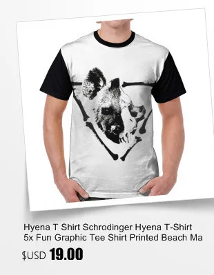 Hyena футболка Basic 5x Graphic футболка смешной Графический короткий рукав полиэстер Мужская футболка